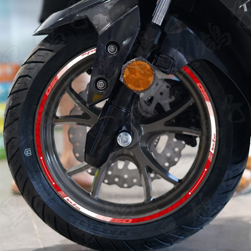 速发适用光Racig H150贴纸摩托车轮毂改装反光贴轮圈贴花装饰配件