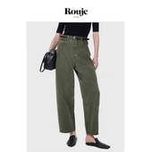 Rouje 现货 Life欧洲进口极简连腰时髦宽松茧型9分胖丁牛仔裤
