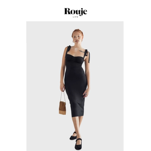 【现货】Rouje Life针织吊带绑带连衣裙夏季新款法式欧美女装