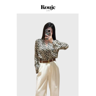 半裙春季 Life南法假日巴黎衬衫 Rouje 复古碎花衬衣长裙 现货