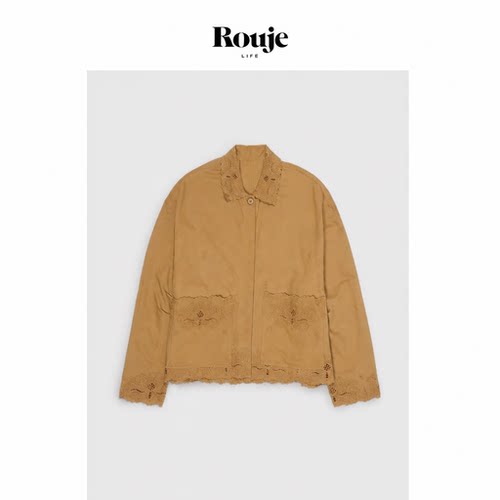 【现货】Rouje Life西班牙外套26秋季直筒刺绣复古风衬衣