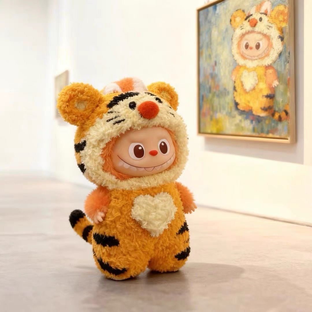 拉布布娃衣新款手工娃衣4.0心底跳跳虎密码套装玩偶四代搪胶老虎,模玩/动漫/周边/娃圈三坑/桌游,棉花娃娃/毛绒玩具娃衣,淘宝优惠券,粉丝福利购,淘宝优惠卷