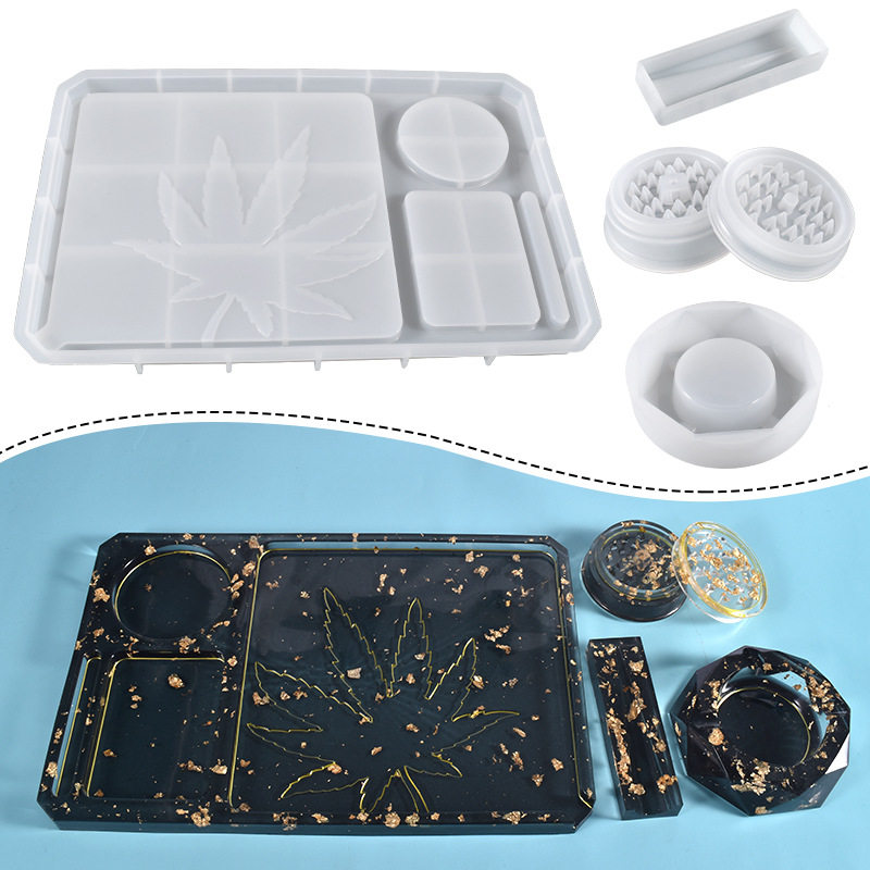 diy滴胶环氧树脂组合化妆收纳研