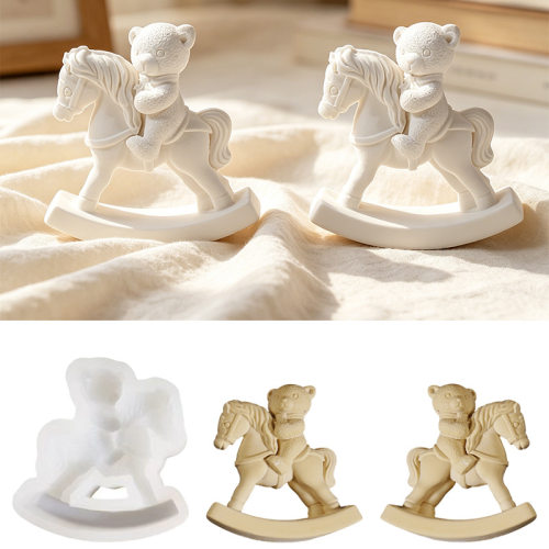 手工模新品小熊骑马模具diy水晶