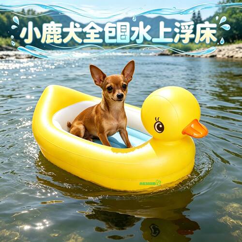 小鹿犬狗浮排小狗狗狗水上浮床泳圈装备全包围宠物小大型犬游泳池