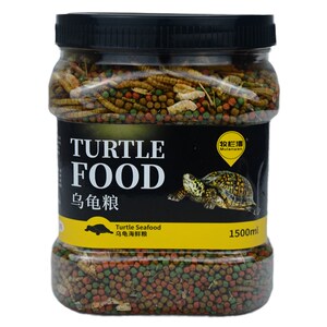 现货龟粮小乌龟h饲料鱼干虾干幼龟开口通用巴西龟草龟龟料颗粒食