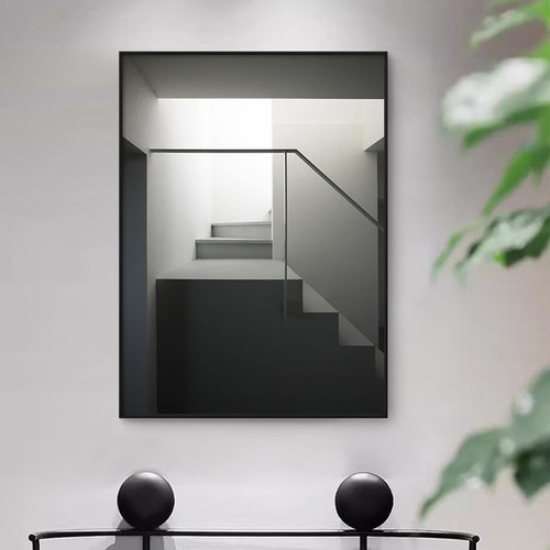 大幅黑白灰工业风北欧装饰画现代轻奢建筑别墅挂画客餐厅玄关壁画