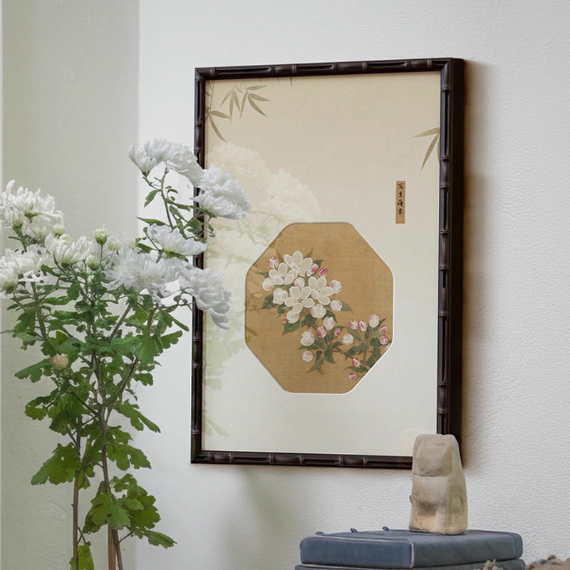 宋代美学新中式餐厅装饰画现在客厅沙发背景墙花鸟挂画组合壁画