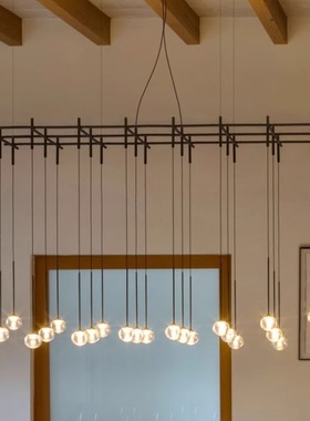 Algorithm北欧现代简约螺旋纹黑色吊灯售楼餐厅楼梯卧室床头灯具