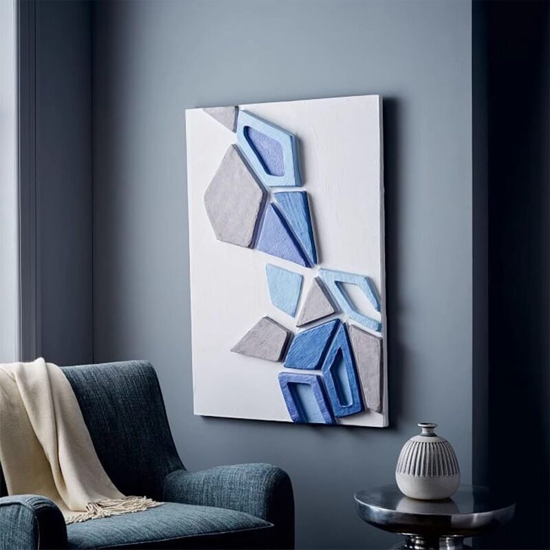 客厅酒店大堂挂画3D立体浮雕背景墙装饰画高级感简约餐厅现代轻奢