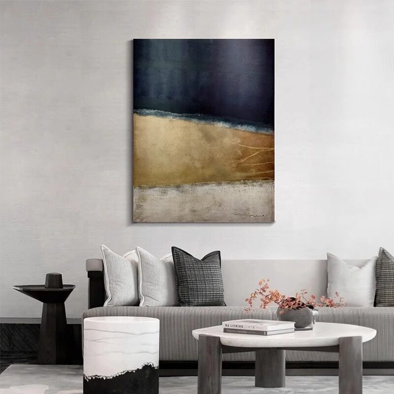 油画手绘走廊过道挂画客厅背景墙装饰画高级感餐厅风玄关现代简约