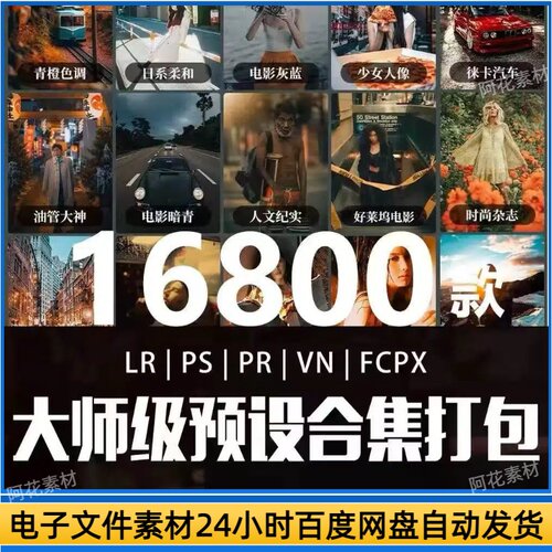 lr预设ps滤镜pr调色lightroom人像磨皮lut插件手机日系婚礼胶片