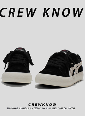 【法国CREW KNOW专柜】休闲板鞋黑色低帮系带百搭休闲鞋百搭复古