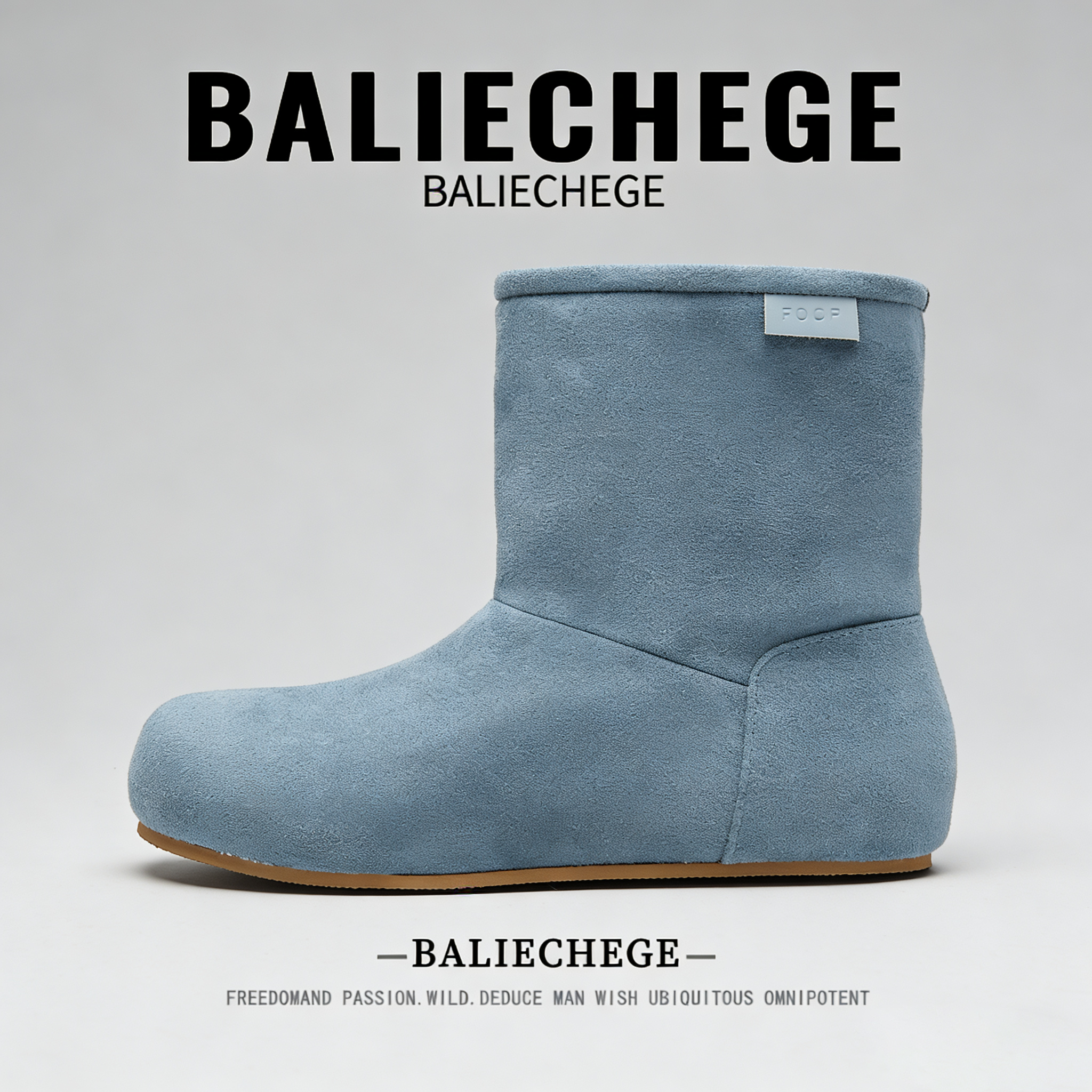 【法国BALIECHEGE专柜】时尚休闲热销百搭雪地靴防寒轻便男士加厚