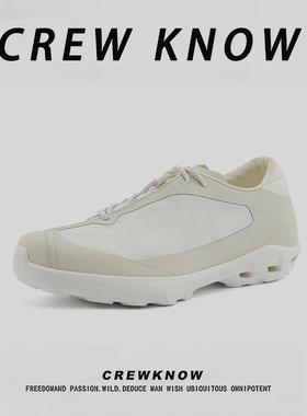 【法国CREW KNOW专柜】休闲板鞋轻便休闲橡胶发泡白色纯色高品质