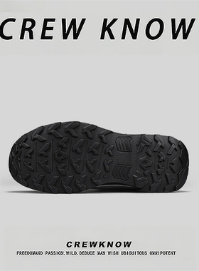 【法国CREW KNOW专柜】短筒防寒雪地靴棉内里黑色男款潮流轻便