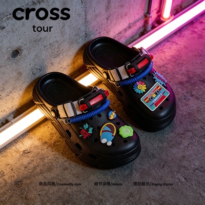【时尚街头】Cross tour夏款轻便防滑软底居家鞋户外出游沙滩凉拖