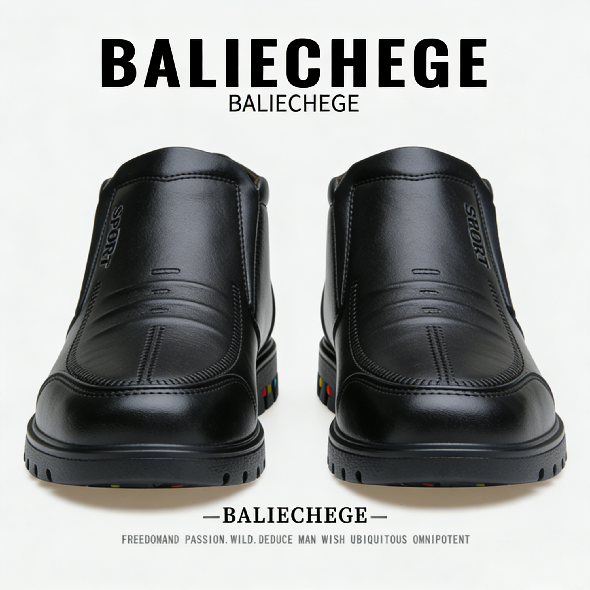 【法国BALIECHEGE专柜】男鞋冬季短筒雪地靴时尚保暖皮面保暖鞋