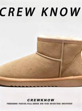 【法国CREW KNOW专柜】2025新款雪地靴男女厚底增高保暖防滑耐磨