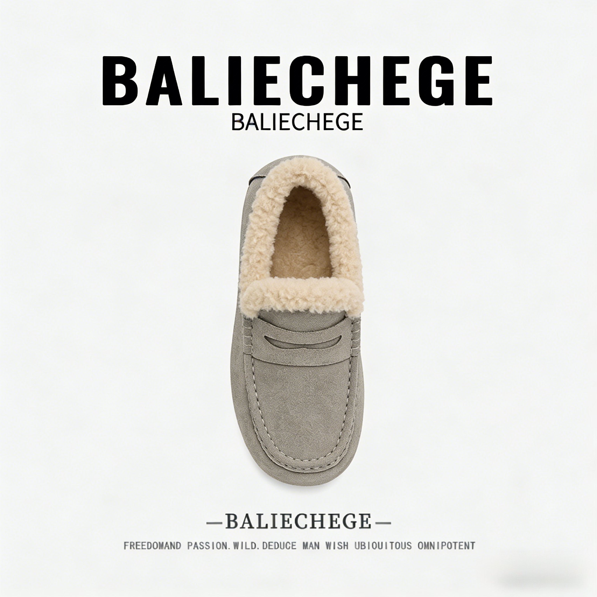 【法国BALIECHEGE专柜】2025年冬季短筒防滑雪地靴保暖男鞋加厚