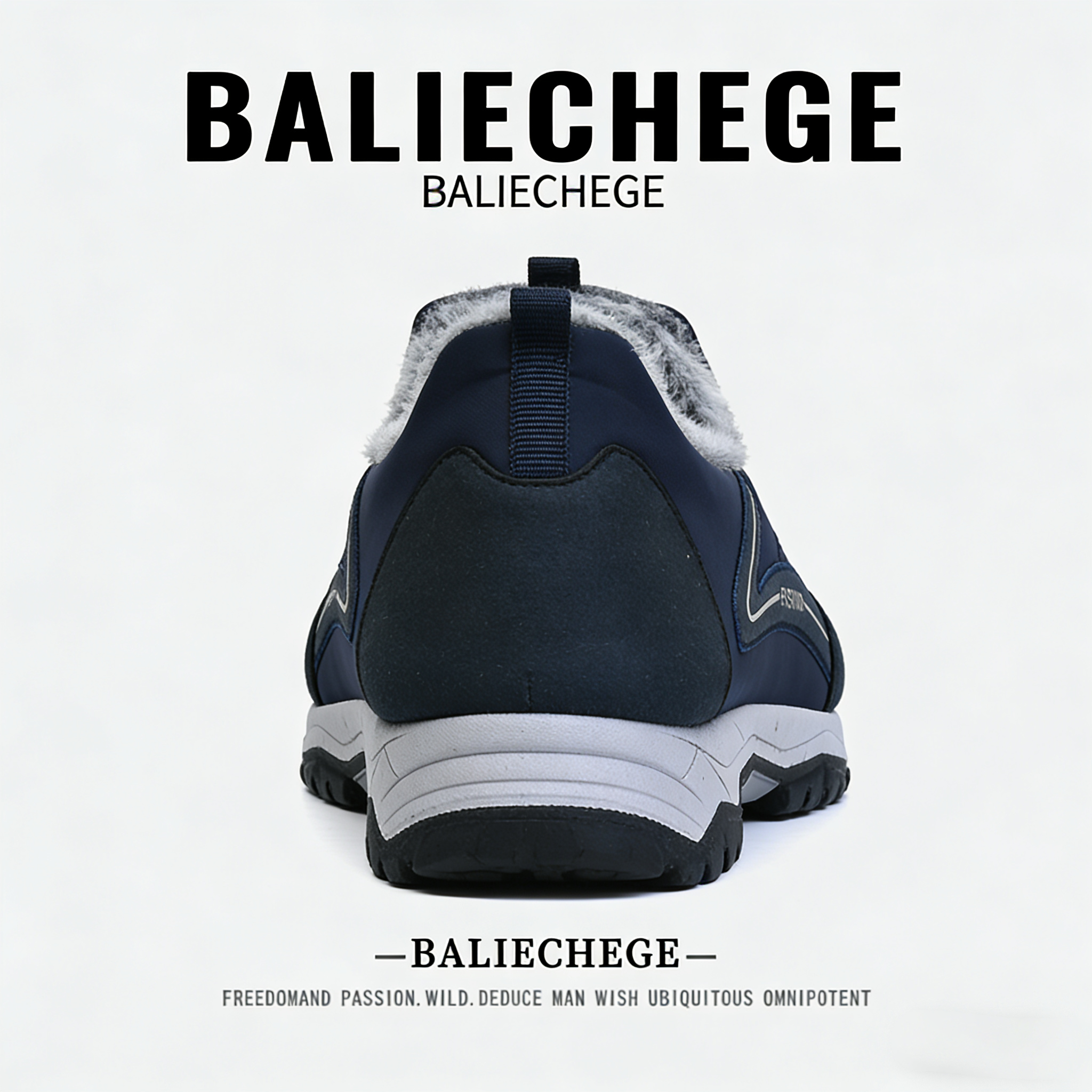 【法国BALIECHEGE专柜】休闲低跟短筒防滑雪地靴冬季保暖圆头保温