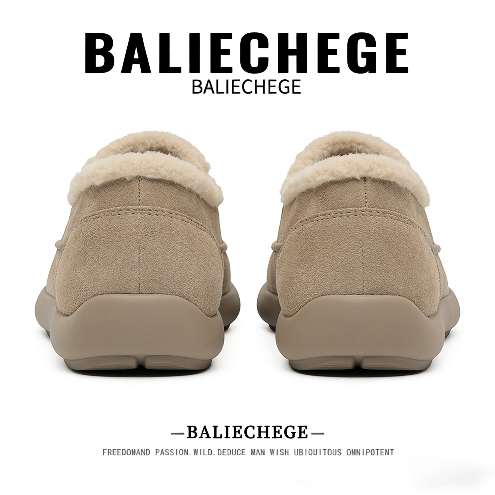 【法国BALIECHEGE专柜】混合材质2025年冬季短筒雪地靴防寒男士保