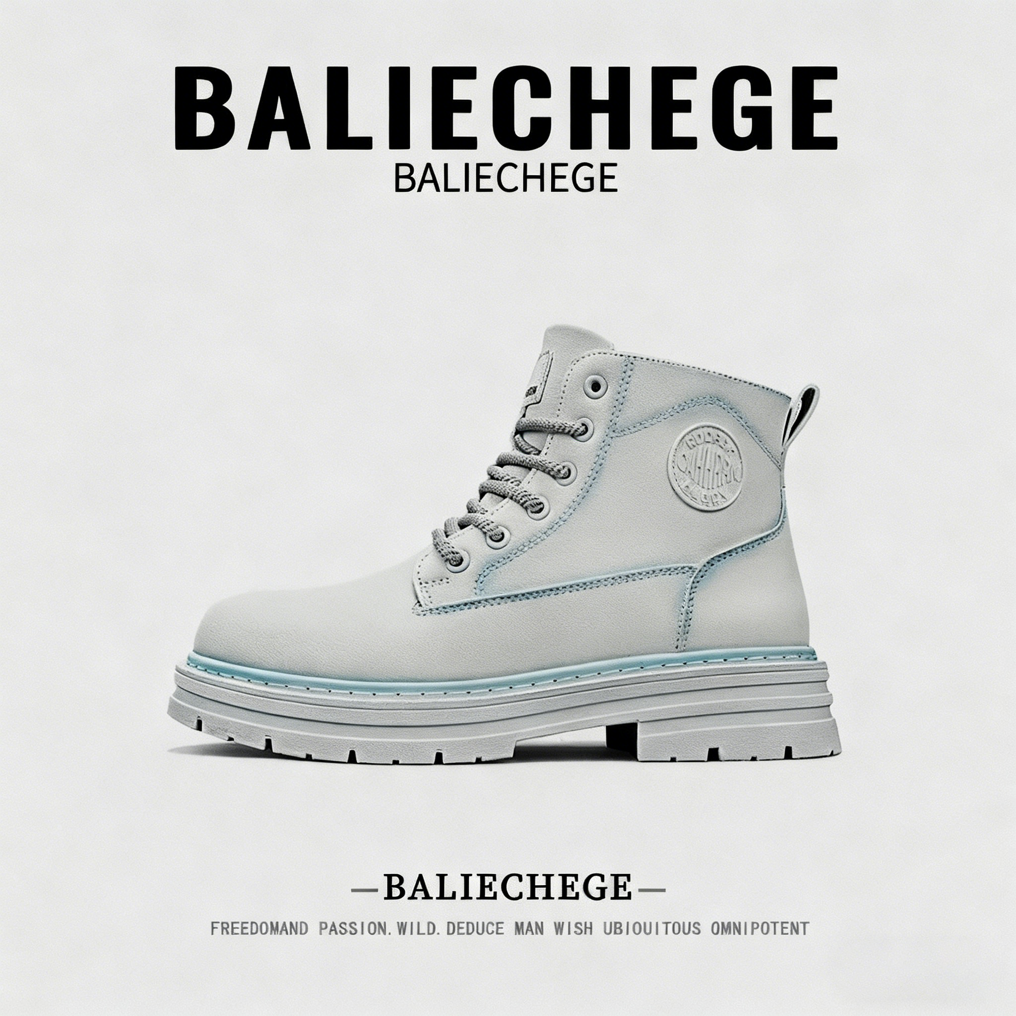 【法国BALIECHEGE专柜】2025新款英伦风皮鞋百搭马丁靴休闲保暖