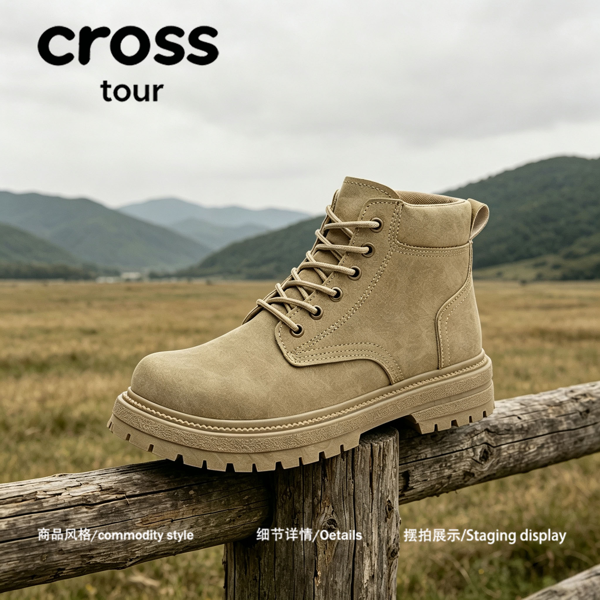 【实穿耐看】Cross tour经典马丁靴耐磨街头潮流简约休闲百搭潮靴