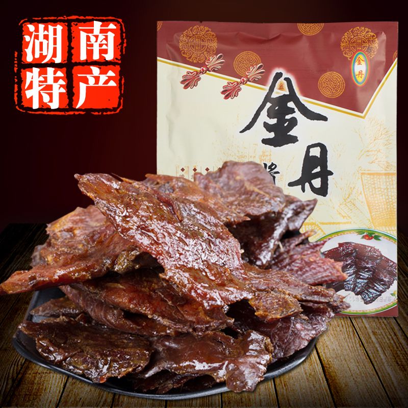 湖南常德特产金丹酱板牛肉100g 休闲零食卤牛肉片熟食香辣味小吃
