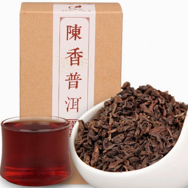 减脂茶刮油茶去湿气排油解油腻清肠道排宿便去湿气刮油陈香普洱熟茶云南普洱茶熟陈香散茶120g醇香顺滑健康养生饮品网红休闲食品