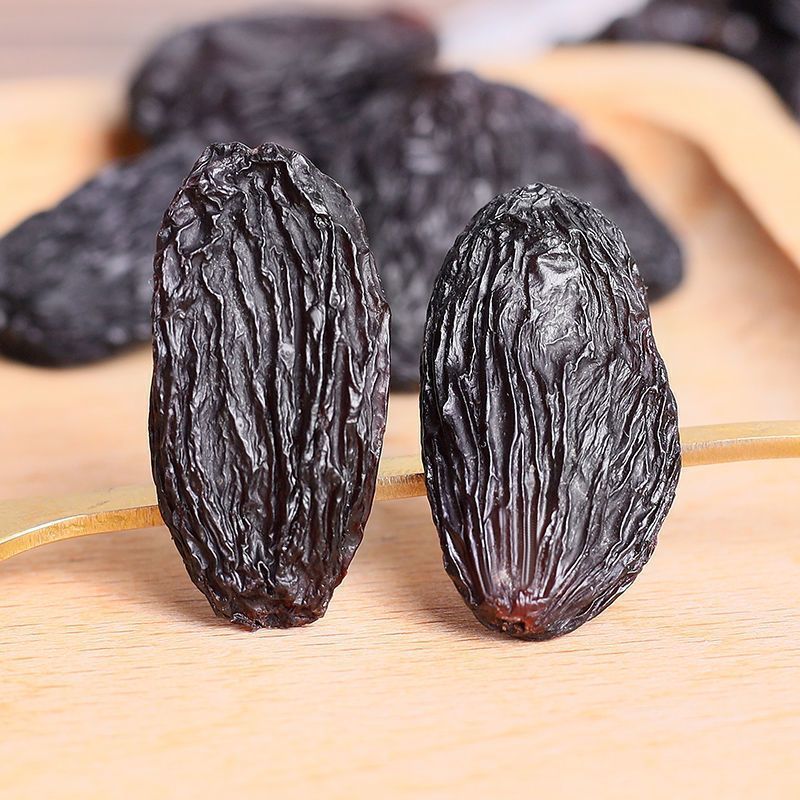 新疆无核黑玫瑰葡萄干黑葡萄提子夏黑葡萄干果无籽黑色葡萄干加仑