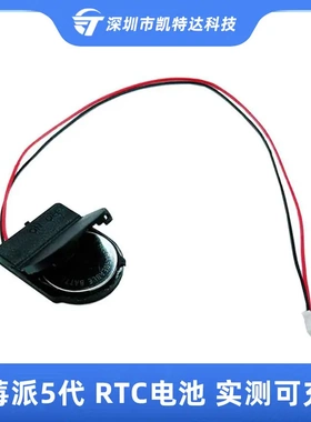 树莓派5代RTC电池带开关纽扣电池座Raspberry pi5 接线电源可充电