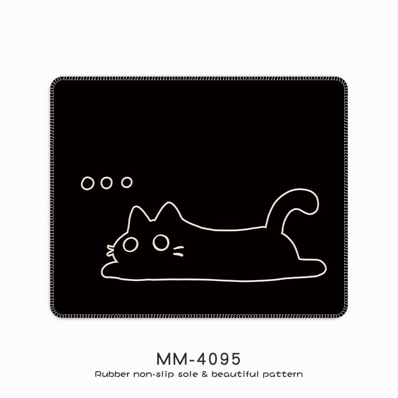 简约黑白鼠标垫女生办公室笔记本电脑键盘垫家用学生学习书桌面垫