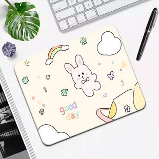 卡通鼠标垫男女防滑耐磨软垫办公娱乐加厚电脑桌垫护腕垫花草图案