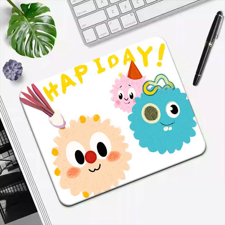 多巴胺小怪兽可爱办公桌面护腕垫鼠标垫女生ins风电脑键盘垫无线