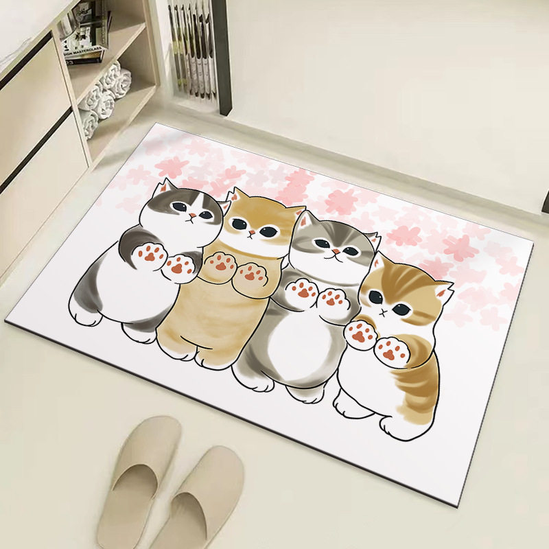入户地垫门垫软硅藻泥吸水可裁剪卫生间浴室厕所速干耐脏防滑卡通,居家布艺,家用脚垫,淘宝优惠券,粉丝福利购,淘宝优惠卷