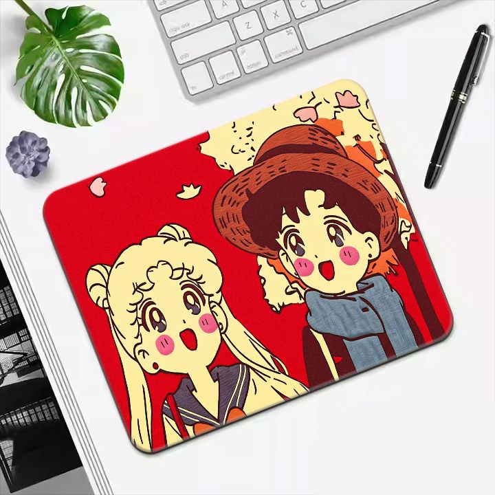鼠标垫可爱办公家用女生个性桌面垫笔记本电脑防滑垫子创意文字
