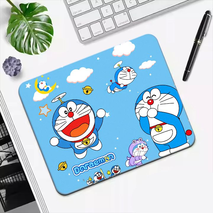 卡通鼠标垫小号女生电脑办公键盘垫学生书桌垫护腕写字垫哆啦A梦