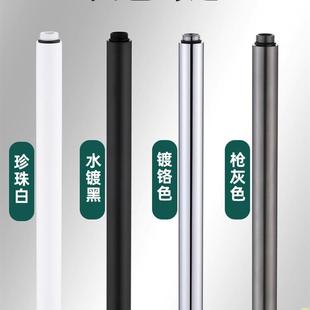 轻奢淋浴花洒加长杆直管延长连接管顶喷加高雅白枪灰色不锈钢升