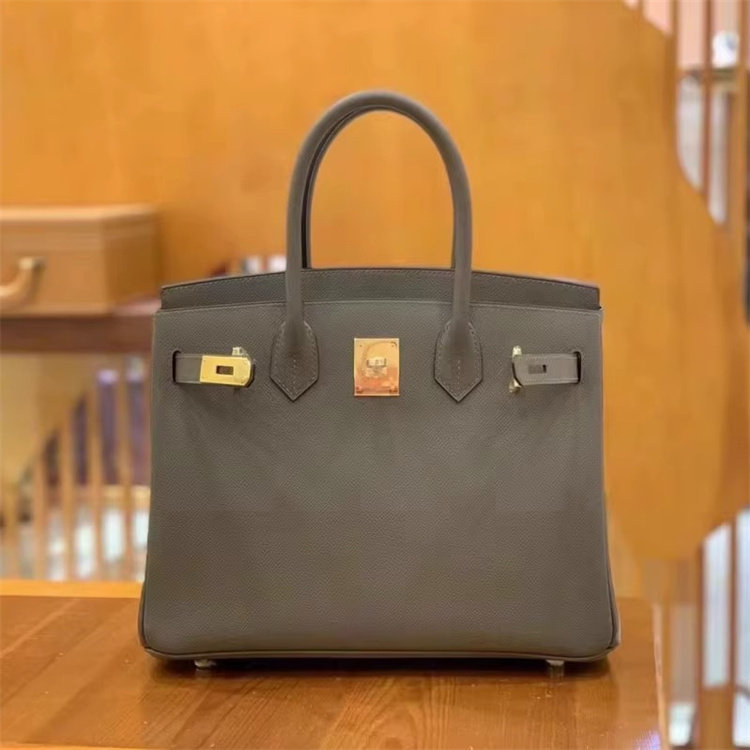 【鉴一师傅】全手工蜡线手缝高端锡器灰Epsom掌纹金扣30cm铂金包