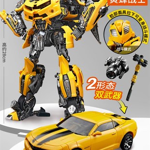 大黄蜂变形机器人擎天柱金刚模型合金手办汽车男孩玩具领袖 飞机威