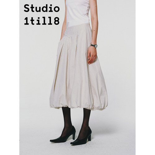 Studio1till8格纹度假半裙