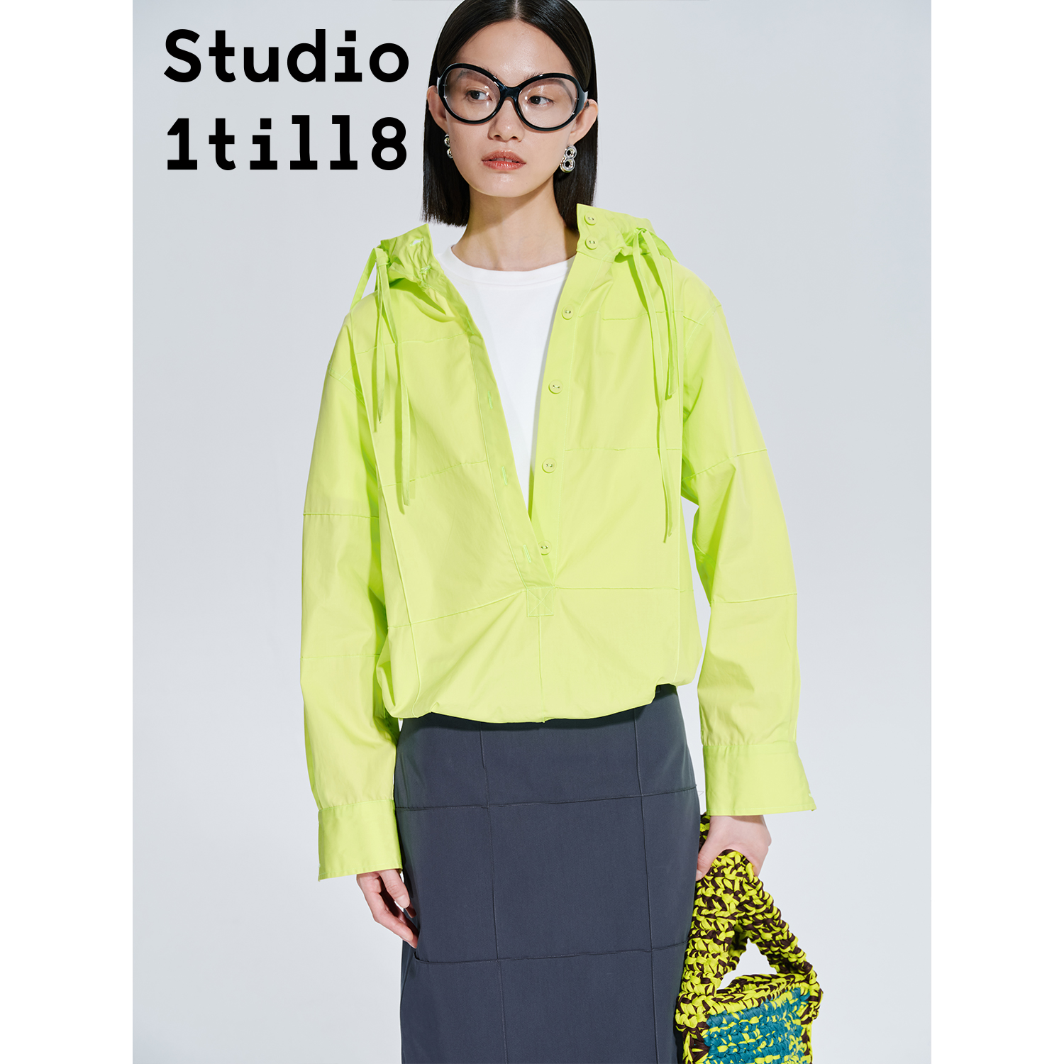 抽绳Studio1till8格纹