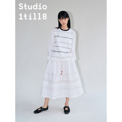 Studio1till8书信刺绣T恤