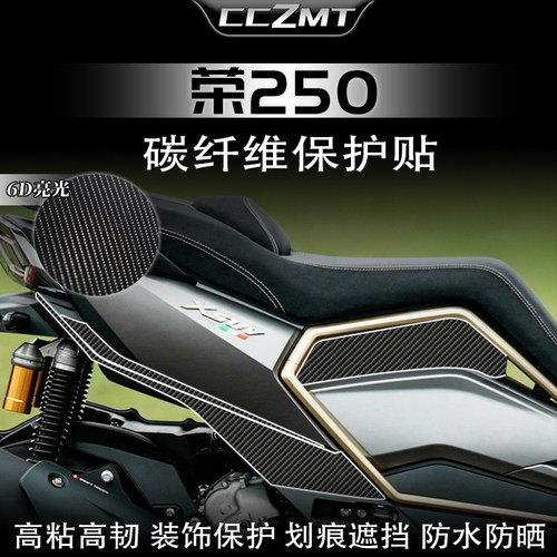 适用24款台荣荣250碳纤维保护贴