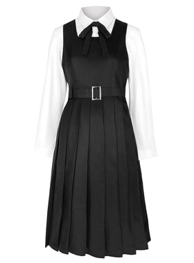 三鹰朝cosplay服装 电锯人2链锯人黑色制服百褶裙 战争恶魔COS服