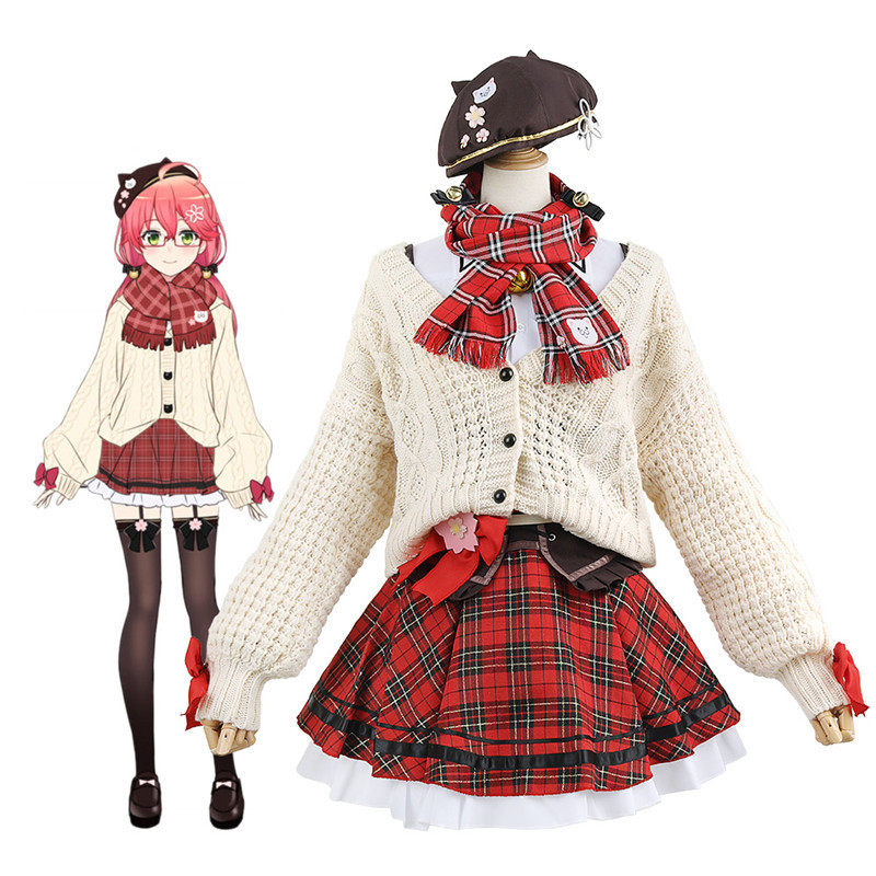 vtuber櫻巫女 Sakura Miko 二次元动漫服装毛衣套装CG1158CZH
