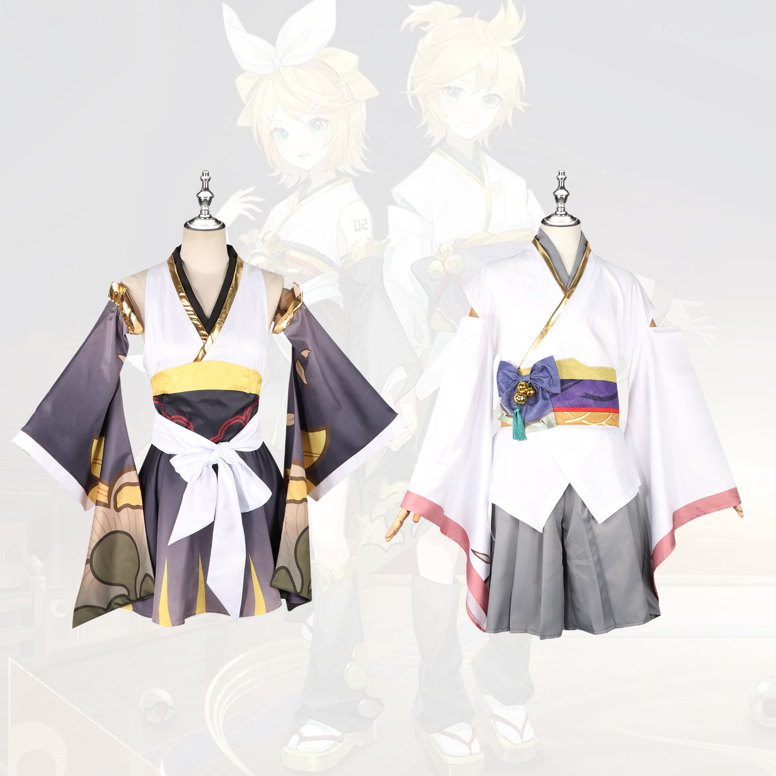 镜音双子cos服未来阴阳师镜音玲镜音连觉醒前cosplay动漫游戏