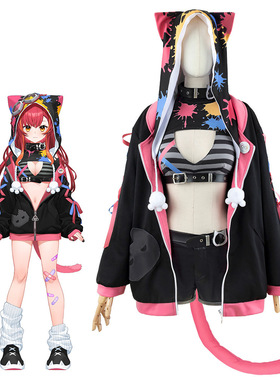 彩虹社虚拟Vtuber VSPO! 猫汰月奈二次元动漫服cos套装CG1489WL