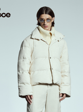 PECE 秋冬 男士短款羽绒服 白鸭绒宽松外套